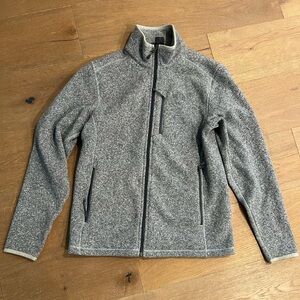The North Face full zip fleece jacket in gray. Men’s size small.